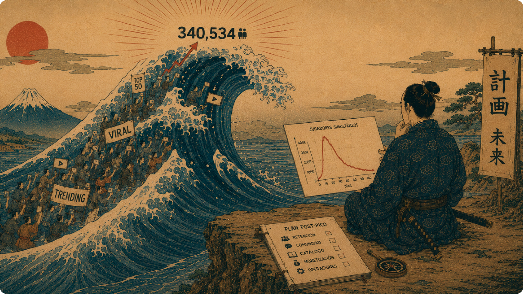 DOJO Insights 28 article thumbnail about viral peaks, concurrency, and post-peak planning